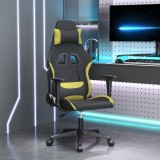 VidaXL Scaun de gaming pivotant, negru și verde deschis, textil