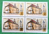 TIMBRE ROM&Acirc;NIA MNH LP 638/1966 500 ani zidirea M&acirc;năstirii Putna -Bloc de 4
