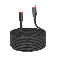 Cablu Hoco X59, USB Type-C la Lightning, Incarcare Rapida 27W, 3m, Negru
