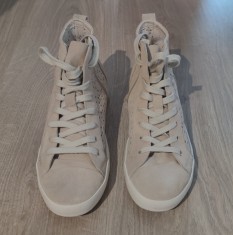 Pantofi dama, sport, PIELE naturala intoarsa,gri,marime 39