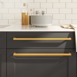 M&acirc;nere de dulap, 10 buc., auriu, 480 mm, oțel inoxidabil