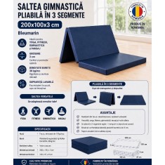 Saltea gimnastica pliabila 200x100x3 cm