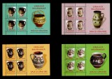 ✅RO 2008 ,LP 1797 a , &quot;Ceramica - Oale si cani (III) &quot; ,in bloc cu manseta,MNH