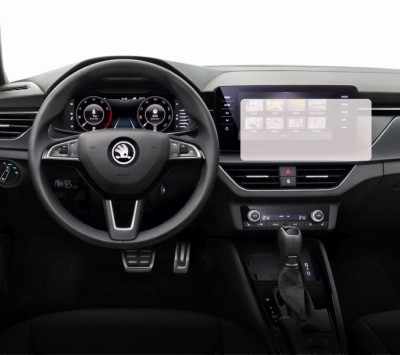 Folie Protectie Display Navigatie, Duragon, Skoda Kamiq 2023+, silicon Mat, Anti-zgarieturi, Anti-amprenta, Kit instalare foto