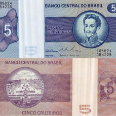 BRAZILIA 5 cruzeiros 1974 UNC!!!