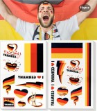 Set 16 foi de tatuaje cu drapelul Germanie Crafterlife, vinil, galben/rosu/negru
