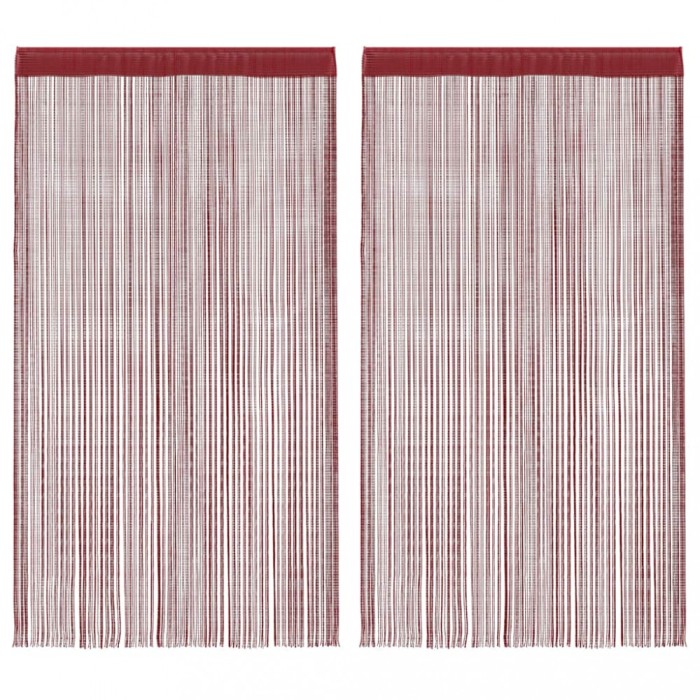 vidaXL Draperii cu franjuri, 2 buc., 100 x 250 cm, roșu burgund 132408