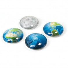 Magnet decorativ Eye Planet, 13 mm, putere clasa 3, set 4 bucati, multicolor foto