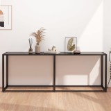 Cumpara ieftin Masă consolă, negru, 200x35x75,5 cm, sticlă securizată