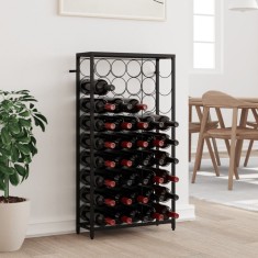 vidaXL Suport sticle vin, 45 de sticle negru 54x18x100 cm fier forjat 358367
