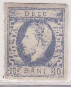 Carol I cu barba 10 b 1871 ULTRAMARIN !!! foto