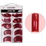 Cumpara ieftin Tipsuri colorate, roşu, Siam - 100buc, nr.1 - 10, AMAZING SHINE