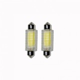 Set 2 x Bec SOFIT 2 COB , 2W cu radiator, 12LED, Universal