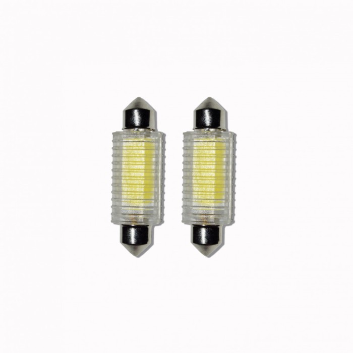 Set 2 x Bec SOFIT 2 COB , 2W cu radiator, 12LED