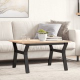 Picioare Masă Cafea Fontă Y-Frame 70x60x43cm Negre Stil Industrial Robust