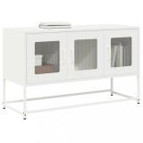 vidaXL Dulap TV, alb, 100,5x39x60,5 cm, oțel laminat la rece