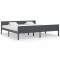 vidaXL Cadru de pat, 200x200 cm, gri, lemn masiv de pin 322130