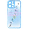 Husă iPhone 13 Pro Max Albastră TPU Smiley Chain - Protecție Premium