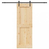 vidaXL Ușă glisantă cu set de feronerie 80x210 cm, lemn masiv de pin