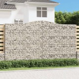 VidaXL Coșuri gabion arcuite, 5 buc, 400x30x220/240cm, fier galvanizat