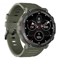 Smartwatch Blackview W50 Rugged Verde, 1.39 Touch screen, Temperatura corporala, Ritm cardiac, Oxigen SpO2, Contor calorii, Notificare mesaje, Bluetoo