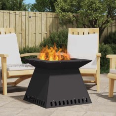 vidaXL Cuptor de foc Negru 60 x 60 x 50 cm Oțel laminat la rece 858924