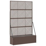 vidaXL Vază pentru Grădină Maro 105 x 30 x 170 cm Metal 366620