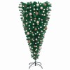 Brad Crăciun artificial pre-iluminat inversat, globuri, 150 cm