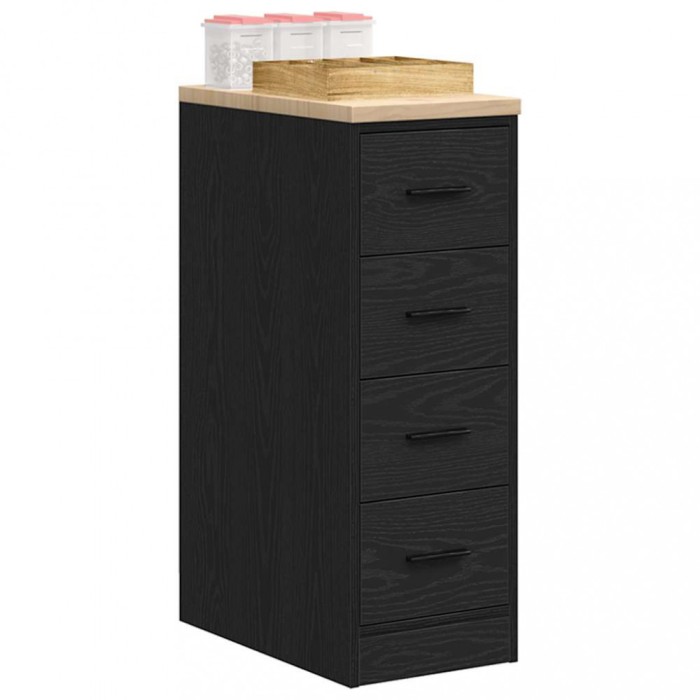 Gossi dulap depozitare garaj negru 30x51x85 cm lemn masiv de pin