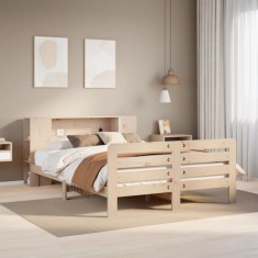 vidaXL Cadru de pat fara saltea, 160x200 cm, lemn masiv pin foto