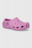 Cumpara ieftin Crocs papuci Classic Geometric Clog femei, culoarea violet, 209563