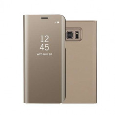 Husa Flip Cu Afisaj Samsung Galaxy S7 edge G935 Aurie foto
