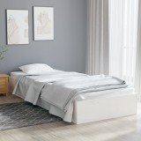 vidaXL Cadru de pat Single 3FT, alb, 90x190 cm, lemn masiv