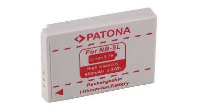 Canon Ixus SD700 SD800 SD900 SD900 SD-700 800 900 NB-5L 900mAh / 3.7V / 3.3Wh Li-Ion baterie / baterie re&amp;icirc;ncărcabilă - Patona foto