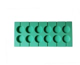 Forma din silicon 12 cavitati, Rotund, Acadele, Lollipops, Verde, 11 x 26.5 cm, TopBazar si 100 de Betisoare pentru acadele