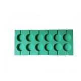 Forma din silicon 12 cavitati, Rotund, Acadele, Lollipops, Verde, 11 x 26.5 cm, TopBazar si 100 de Betisoare pentru acadele