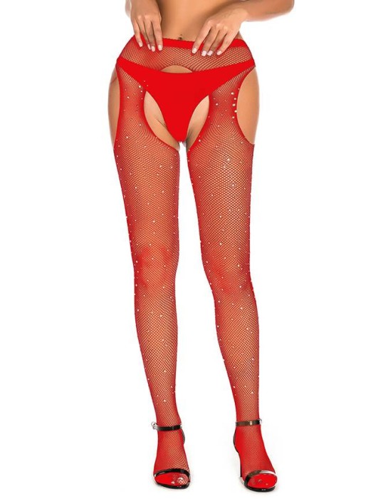 Eross ciorapi Flattering Diamonds XS/M Red