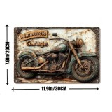 Decoratiune de perete din metal pentru garaj de motociclete, casă, bar, cafenea 2D 20x30cm