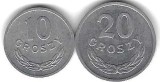 POLONIA Lot / 2buc - 10 + 20 GROSZY 1975