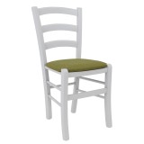 Scaun Paesana - cadru alb - stofa S22 - verde