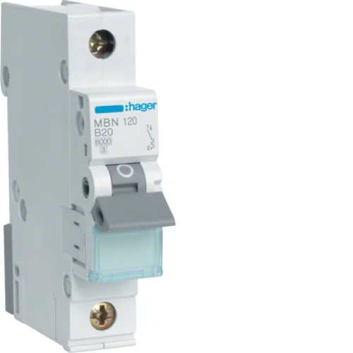Siguranta automata 20A 1P 6ka B Hager MBN120