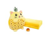 Jucarie Plus Ananas cu Păturică Pufoasă, Multifuncțională, Bumbac Moale, 40 cm, Copii 3+