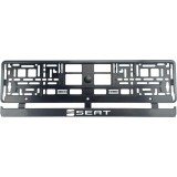 Set 2 bucati, suport numar inmatriculare Carbon, Seat