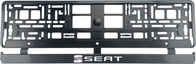 Set 2 bucati, suport numar inmatriculare Carbon, Seat foto