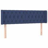 Cumpara ieftin Tablie de pat cu aripioare albastru 163x16x78/88 cm textil