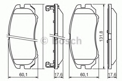 Set placute frana,frana disc HYUNDAI SONATA V (NF) (2005 - 2010) BOSCH 0 986 424 815 foto