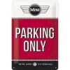 Placa metalica - Mini Cooper - Parking Only - 20x30 cm, Nostalgic Art Merchandising