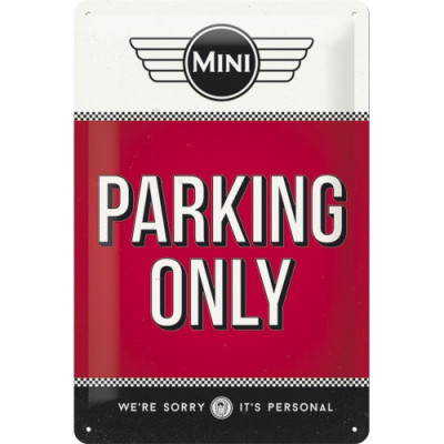 Placa metalica - Mini Cooper - Parking Only - 20x30 cm foto