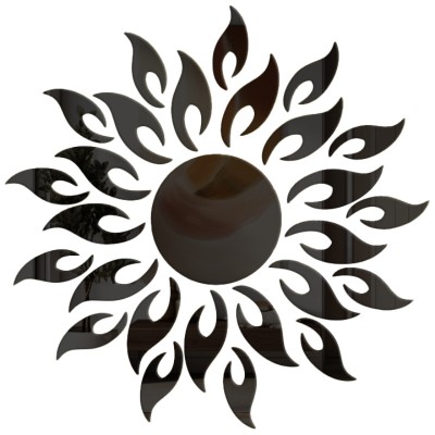 Oglinzi CCmax, Model Soare, Negru, Acrilice, Autoadezive pentru Decor si Design Interior, 27 piese, 500x500 mm foto