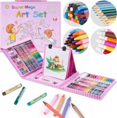 Set Pentru Desen cu 208 Piese Non Toxice Super Mega Art Set foto